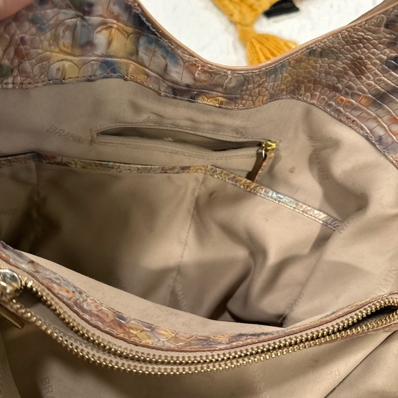 Brahmin Multicolor Crocodile-Embossed Shoulder Bag - Picture 4 of 7